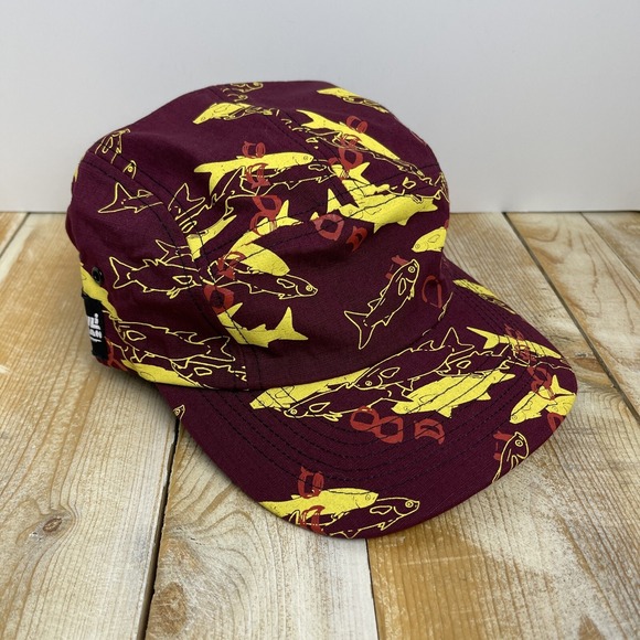 Sig Zane Designs Waiuli Ocean Fest Hat Cap Strapback 5 Panel RedFish OSFM